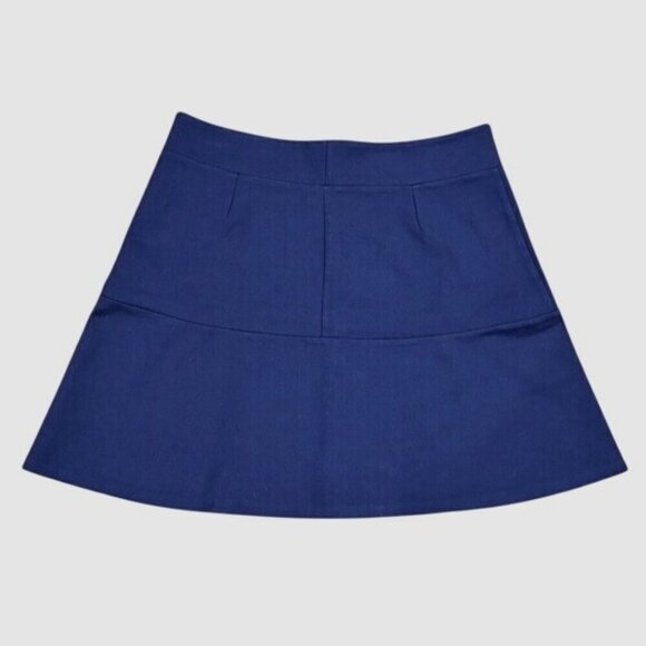 Vineyard Vines Small Blue A-Line Mini Skirt Stretch Pull-on Ponte Elastic Waist - Picture 1 of 4